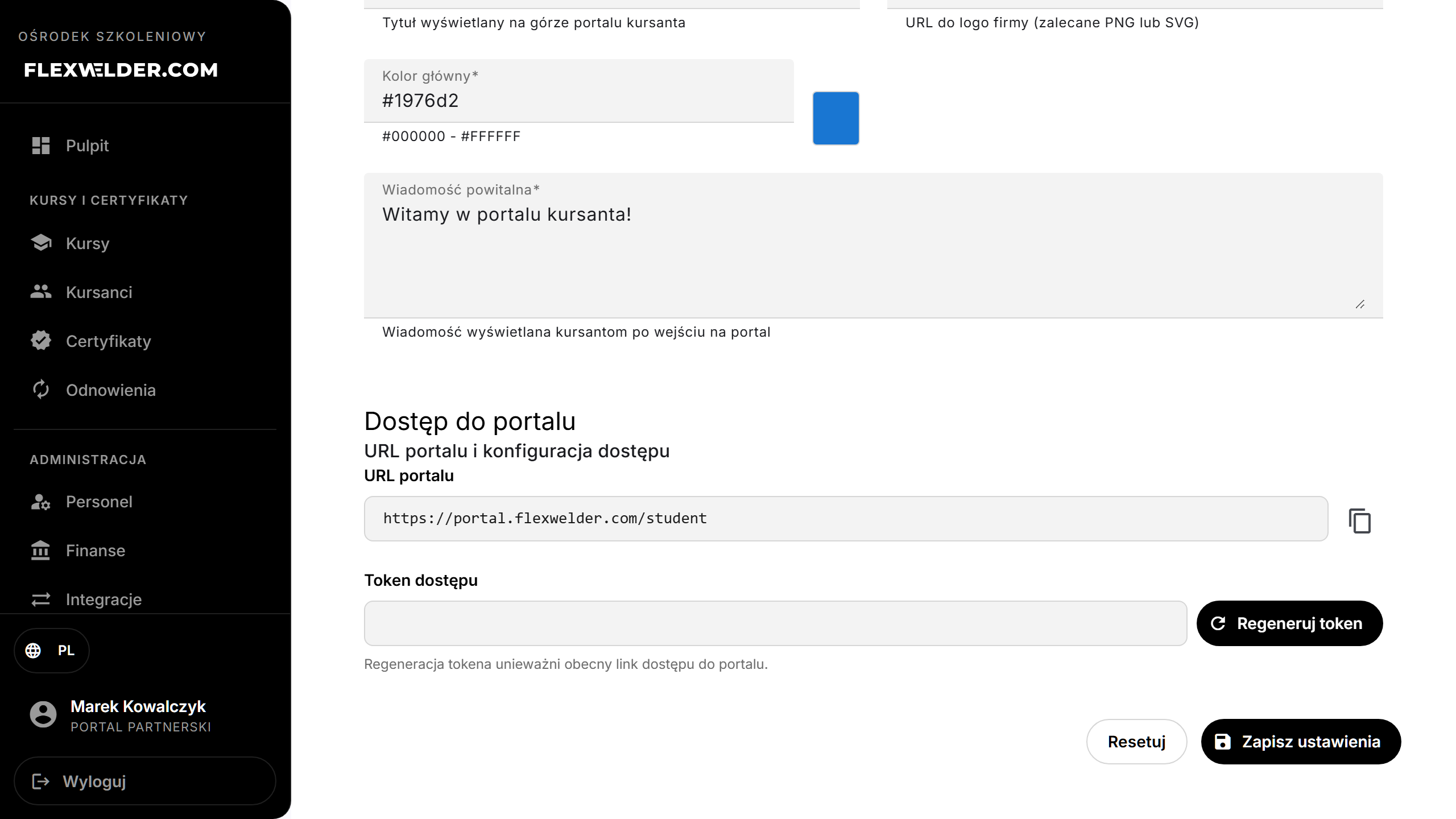 Student portal — registration rules and access